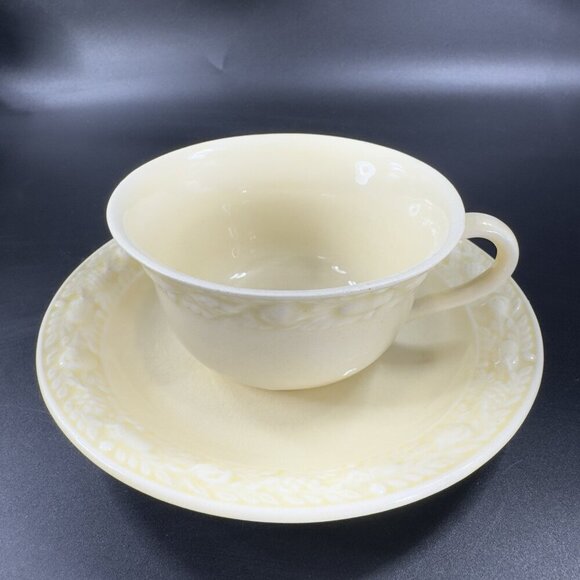 Antique Adams Titian Ware Royal Ivory Della Robbia Teacup Saucer Porcelain Set - Picture 16 of 16